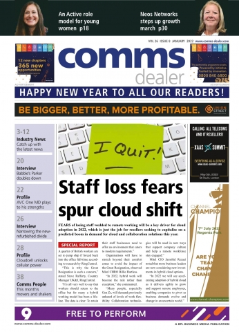 Image of Comms Dealer Magazine front cover - January 2022